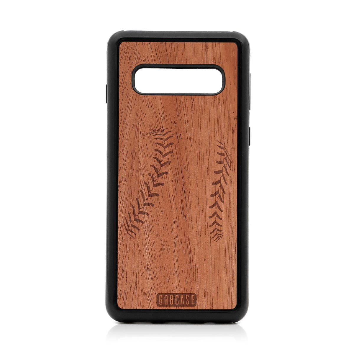 Baseball Stitches Design Wood Case For Samsung Galaxy S10 by GR8CASE