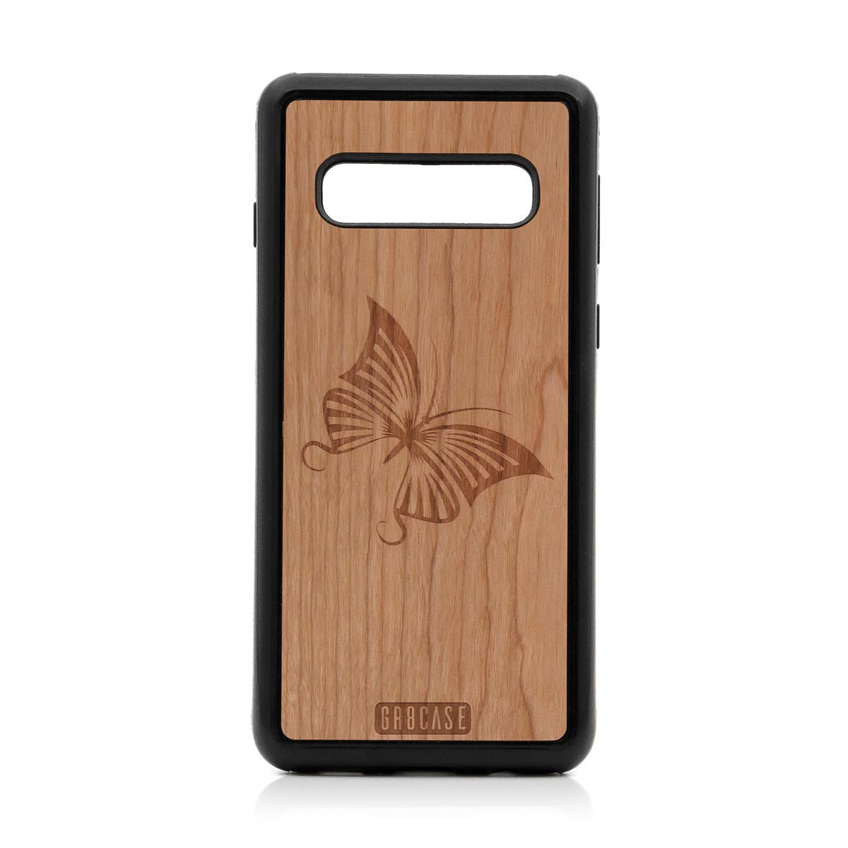Butterfly Design Wood Case For Samsung Galaxy S10 by GR8CASE