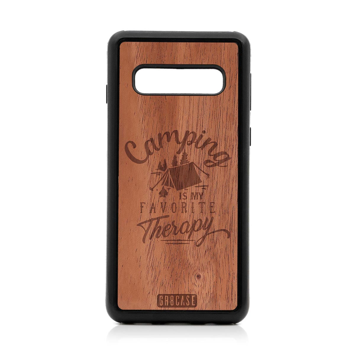 Camping Is My Favorite Therapy Design Wood Case For Samsung Galaxy S10 by GR8CASE