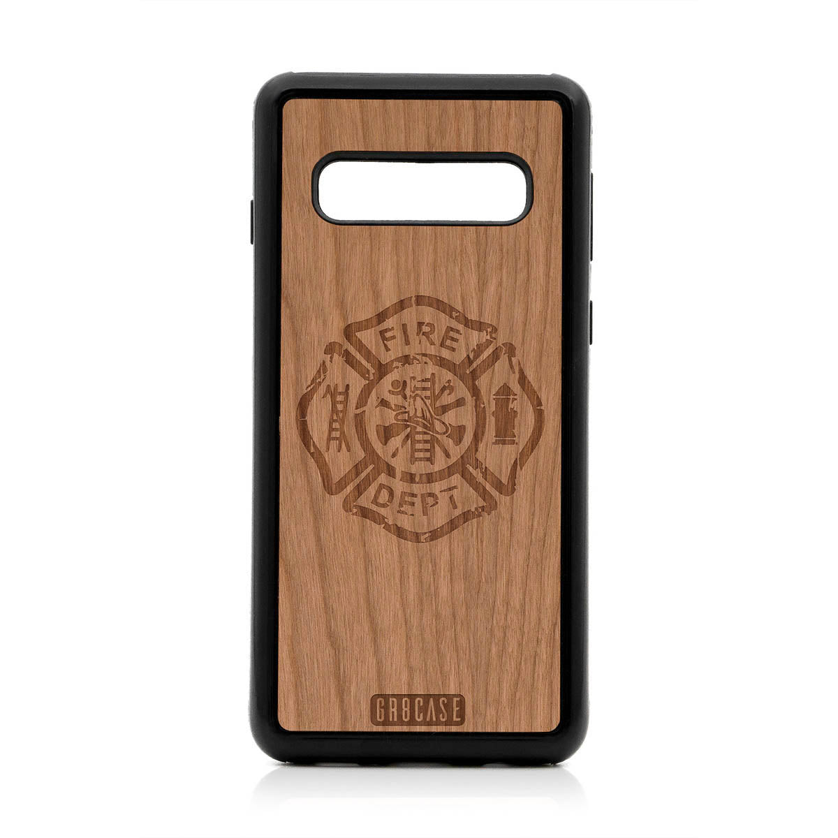Fire Department Design Wood Case For Samsung Galaxy S10 by GR8CASE