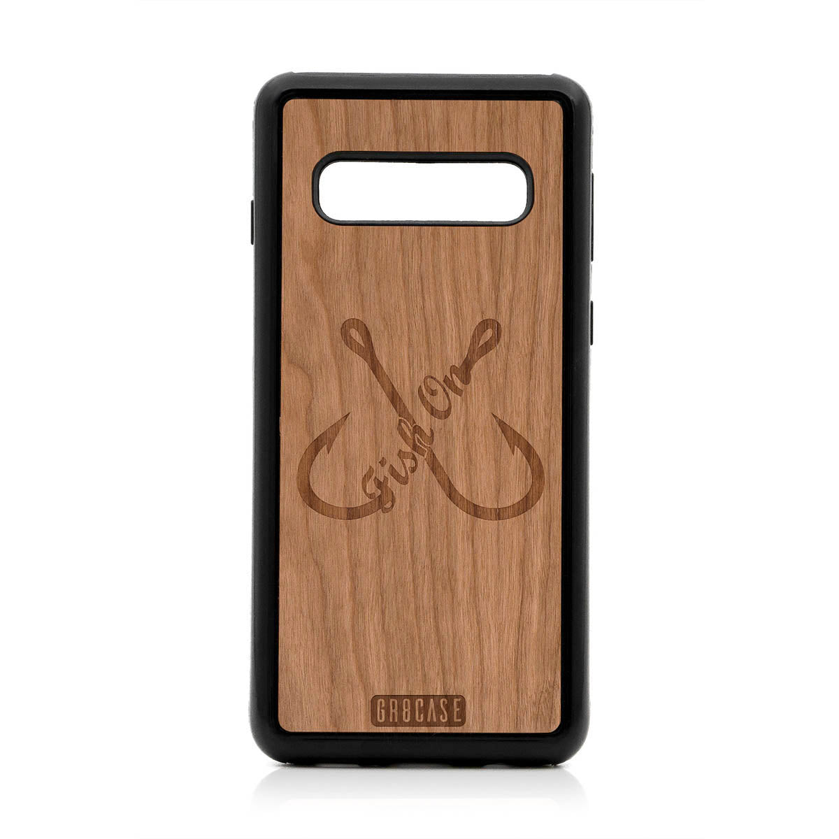 Fish On (Fish Hooks) Design Wood Case For Samsung Galaxy S10 by GR8CASE
