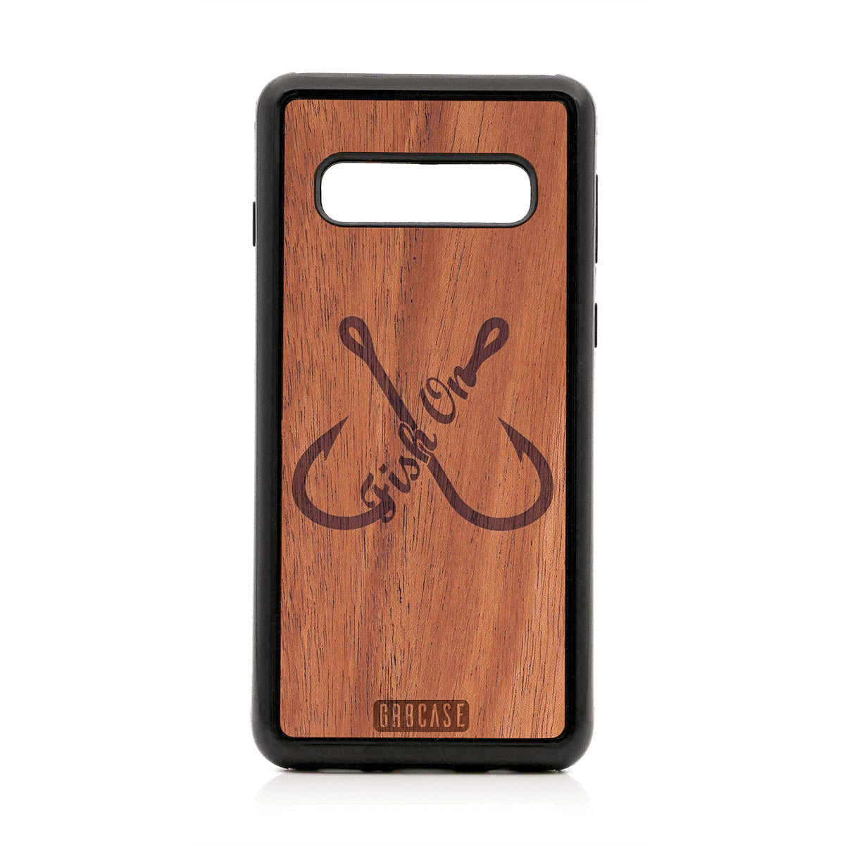 Fish On (Fish Hooks) Design Wood Case For Samsung Galaxy S10 by GR8CASE