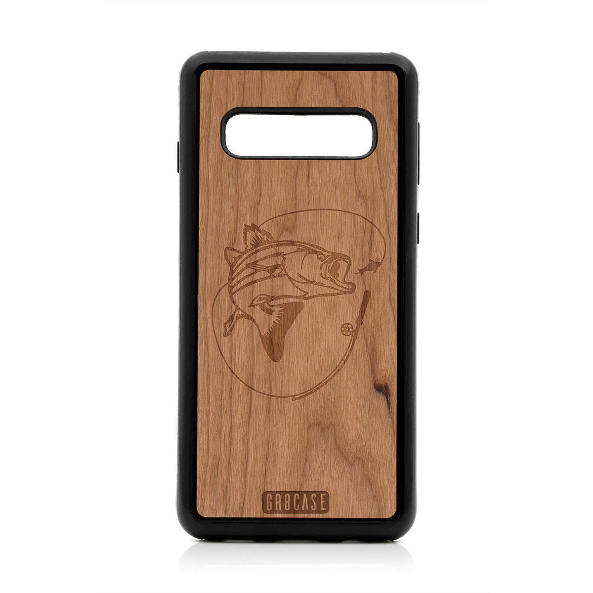 Fish and Reel Design Wood Case For Samsung Galaxy S10 by GR8CASE