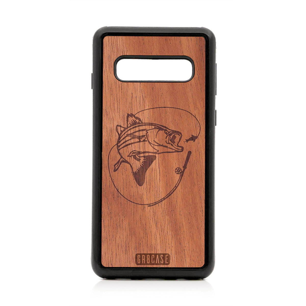 Fish and Reel Design Wood Case For Samsung Galaxy S10 by GR8CASE