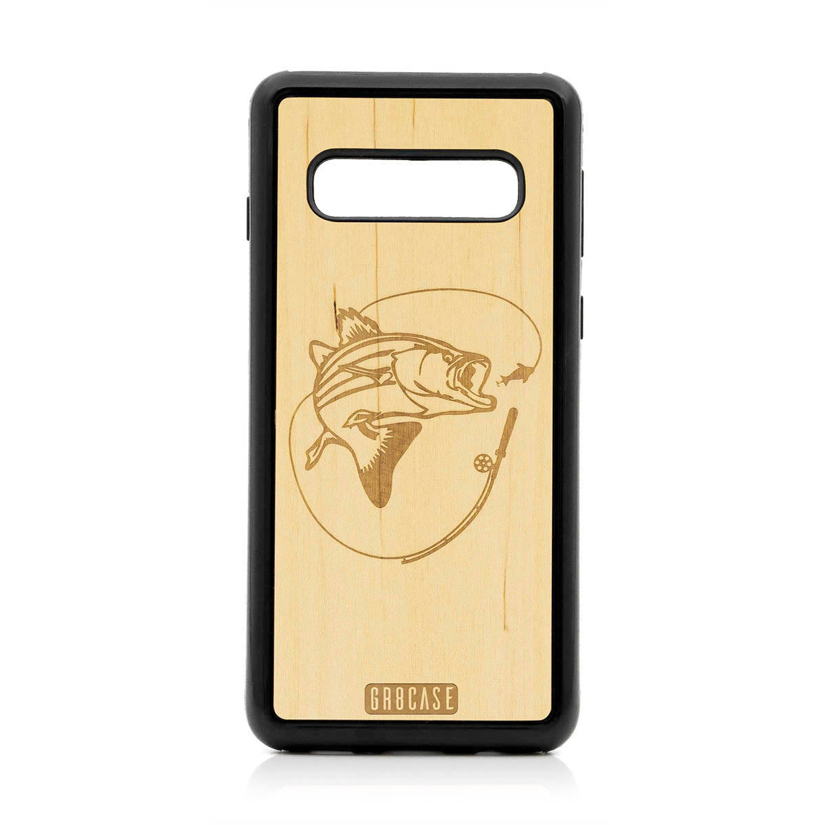 Fish and Reel Design Wood Case For Samsung Galaxy S10 by GR8CASE