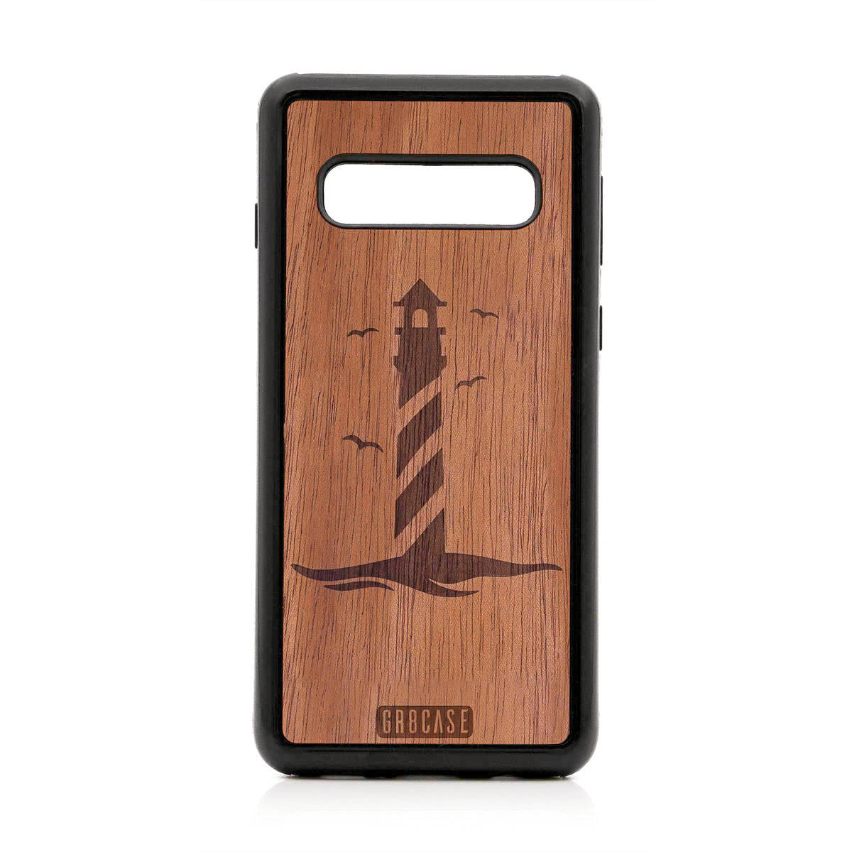 Lighthouse Design Wood Case For Samsung Galaxy S10