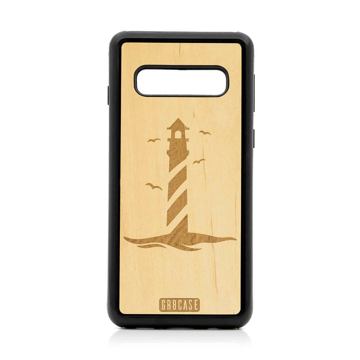 Lighthouse Design Wood Case For Samsung Galaxy S10