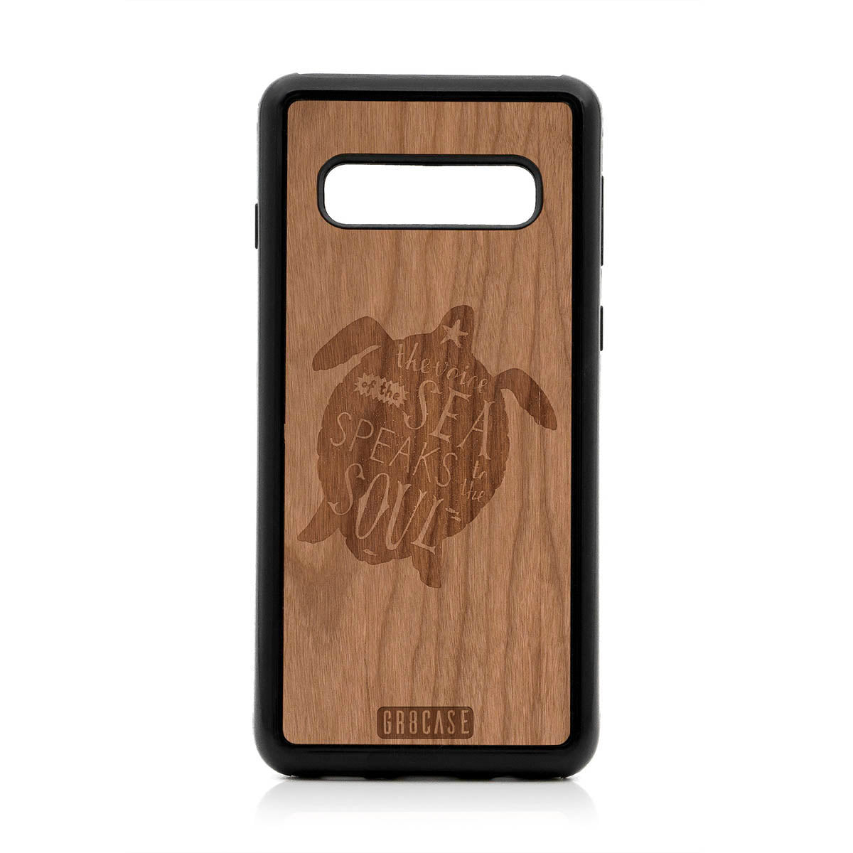 The Voice Of The Sea Speaks To The Soul (Turtle) Design Wood Case For Samsung Galaxy S10
