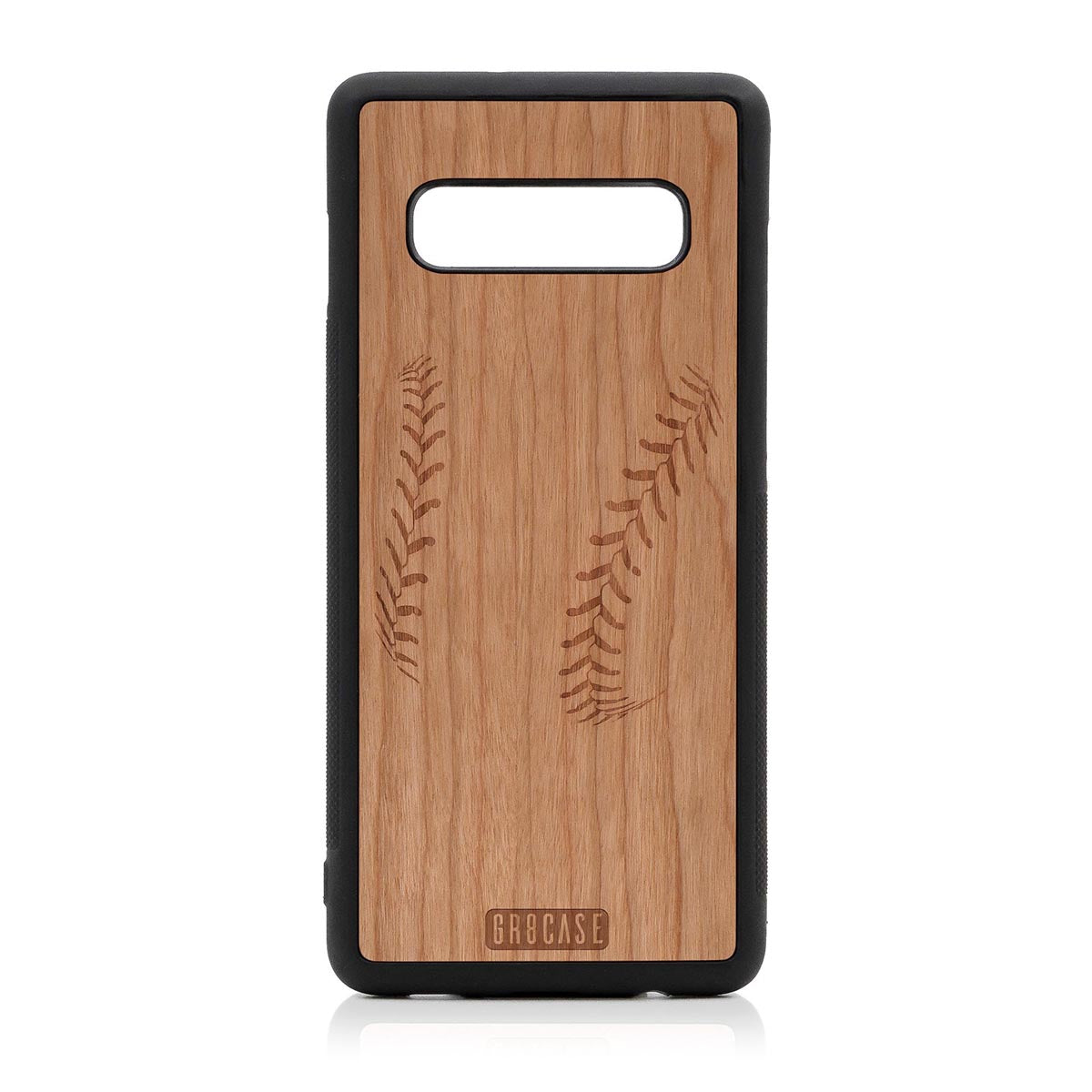 Baseball Stitches Design Wood Case For Samsung Galaxy S10Plus by GR8CASE