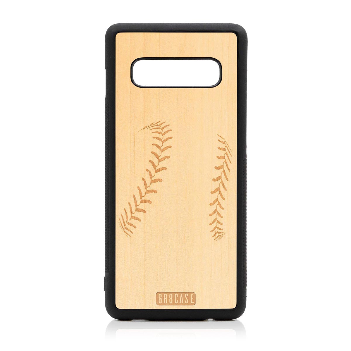 Baseball Stitches Design Wood Case For Samsung Galaxy S10Plus by GR8CASE