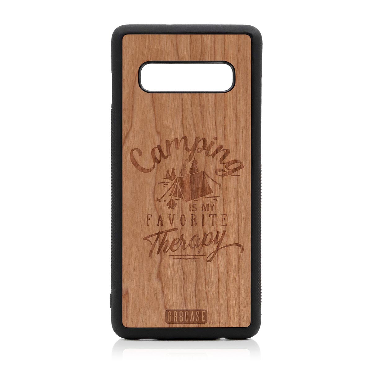 Camping Is My Favorite Therapy Design Wood Case For Samsung Galaxy S10 Plus by GR8CASE