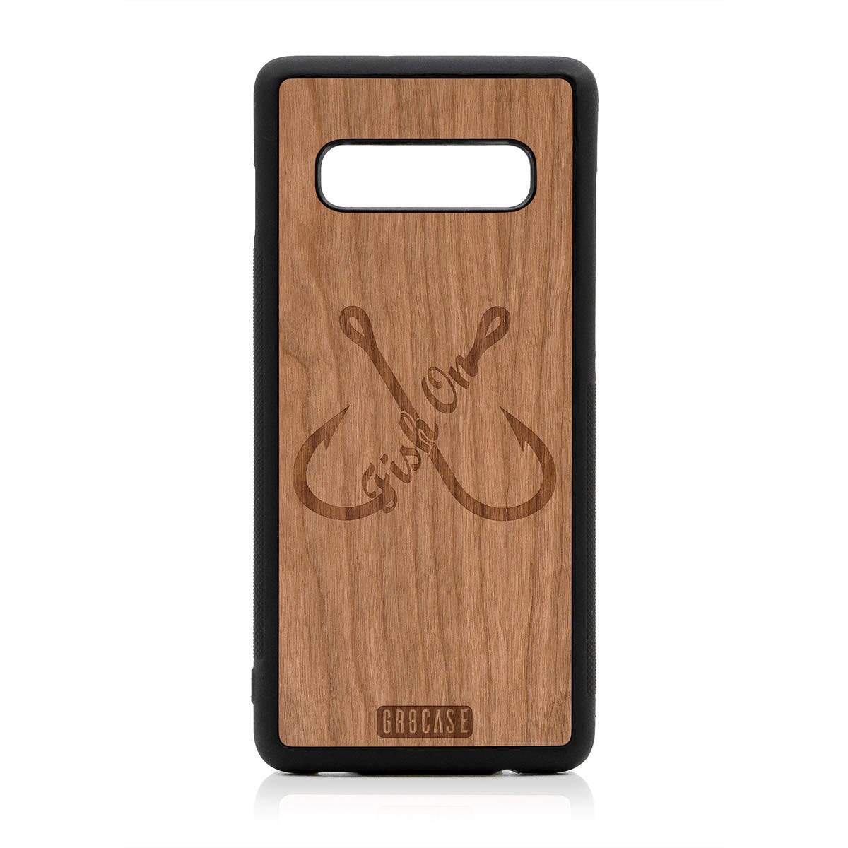 Fish On (Fish Hooks) Design Wood Case For Samsung Galaxy S10 Plus by GR8CASE