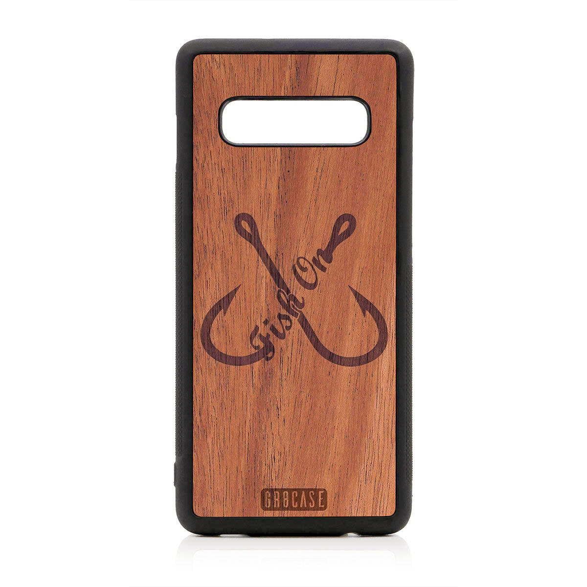 Fish On (Fish Hooks) Design Wood Case For Samsung Galaxy S10 Plus by GR8CASE