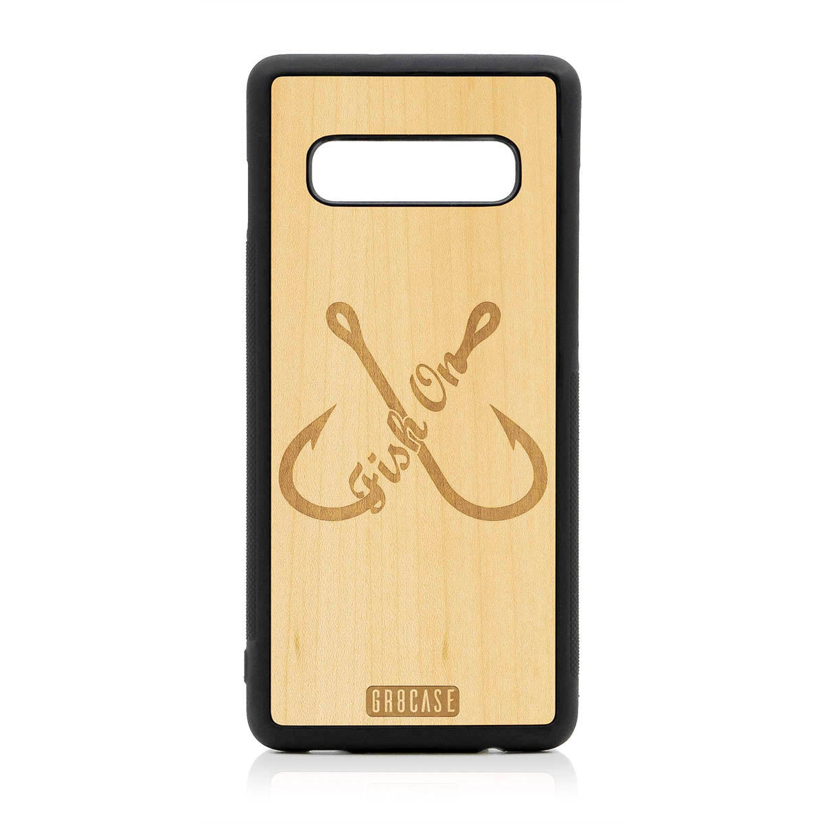 Fish On (Fish Hooks) Design Wood Case For Samsung Galaxy S10 Plus by GR8CASE