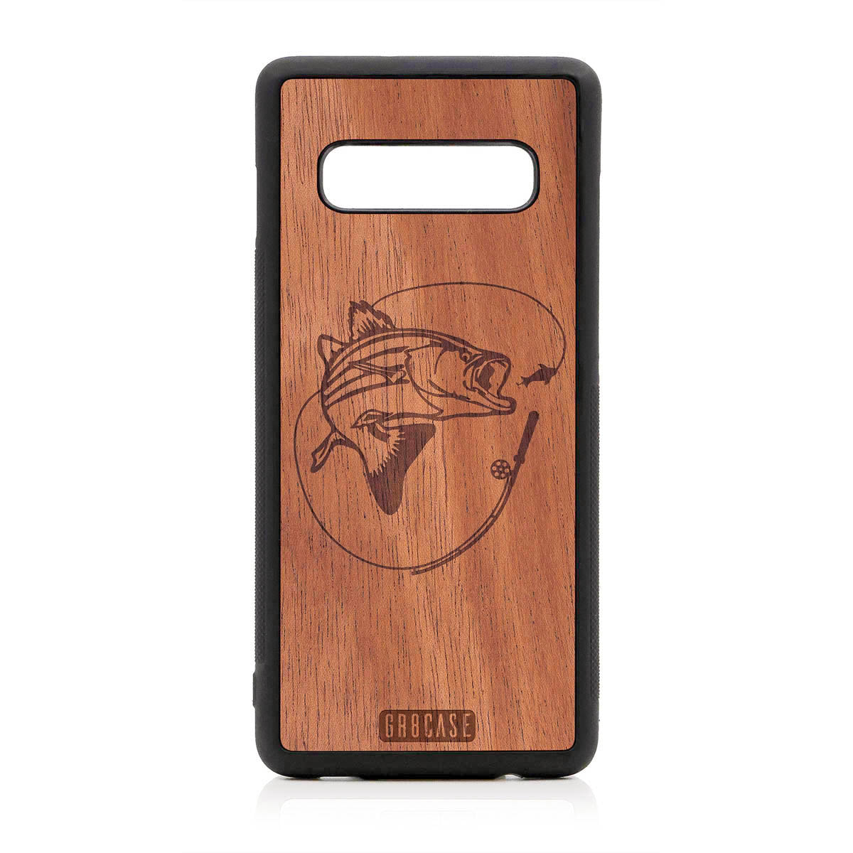 Fish and Reel Design Wood Case For Samsung Galaxy S10 Plus by GR8CASE