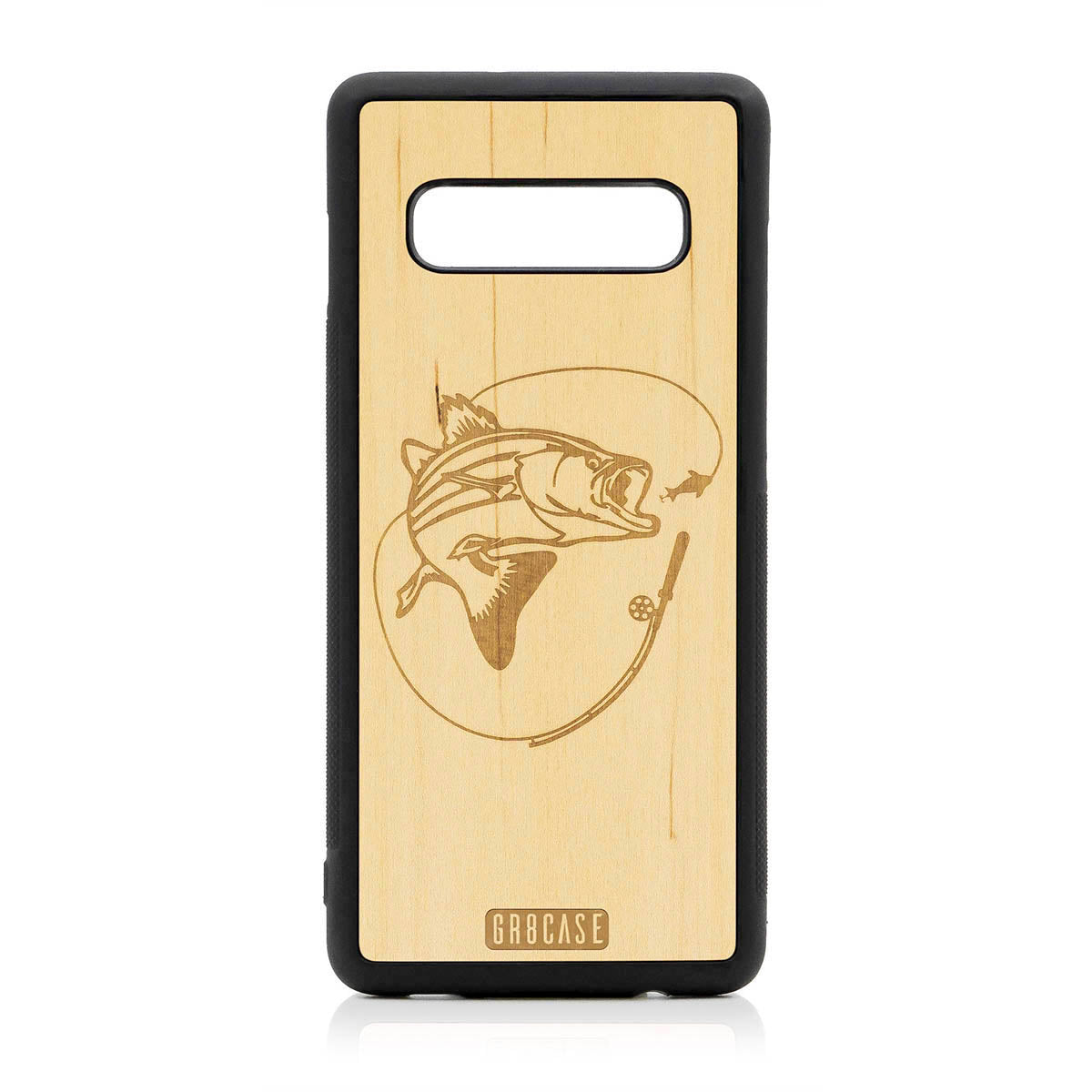 Fish and Reel Design Wood Case For Samsung Galaxy S10 Plus by GR8CASE