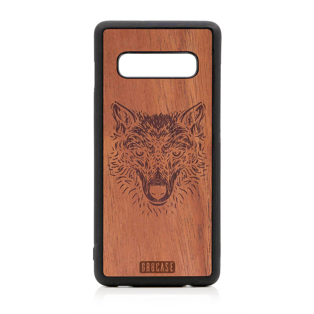 Furry Wolf Design Wood Case For Samsung Galaxy S10 Plus