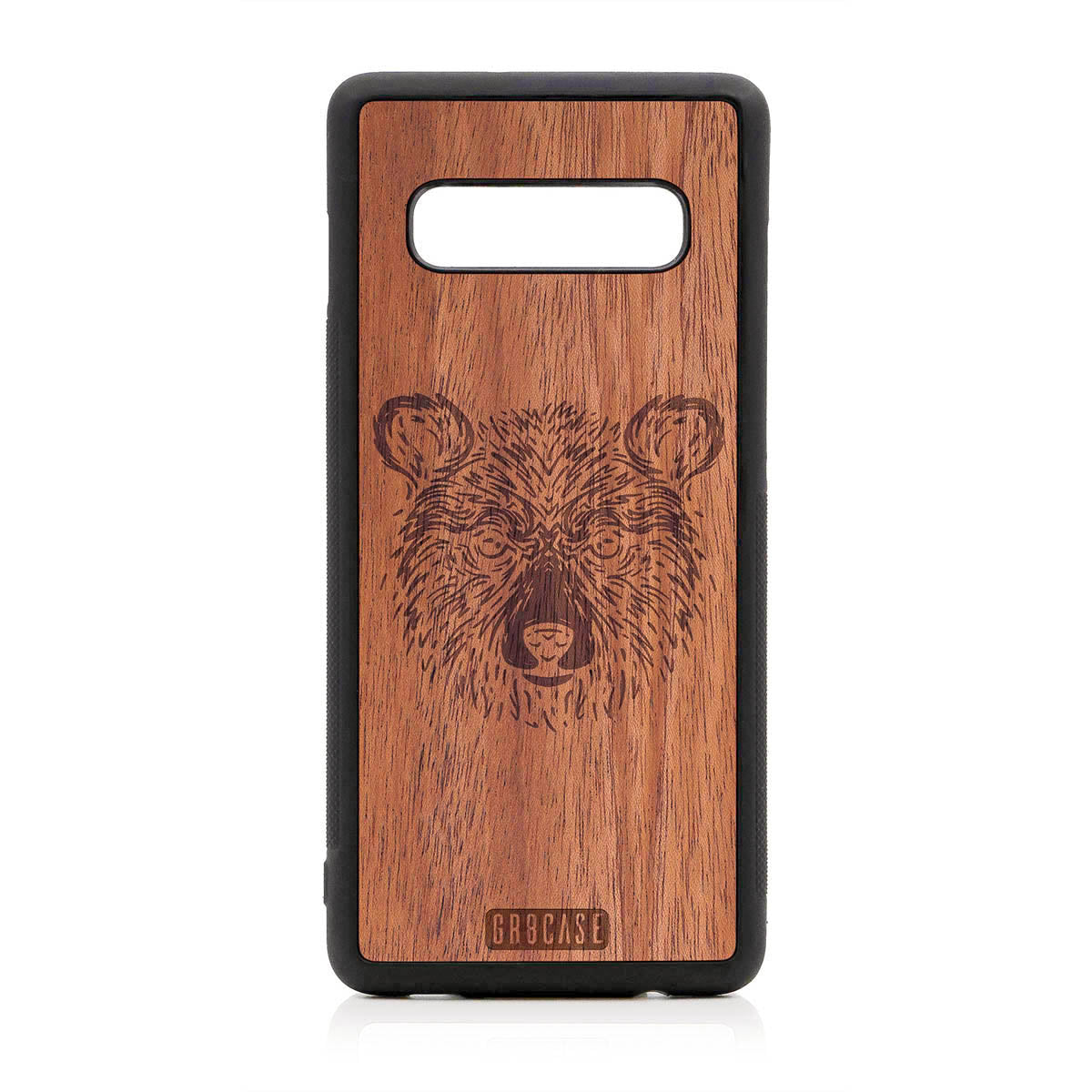 Furry Bear Design Wood Case For Samsung Galaxy S10 Plus
