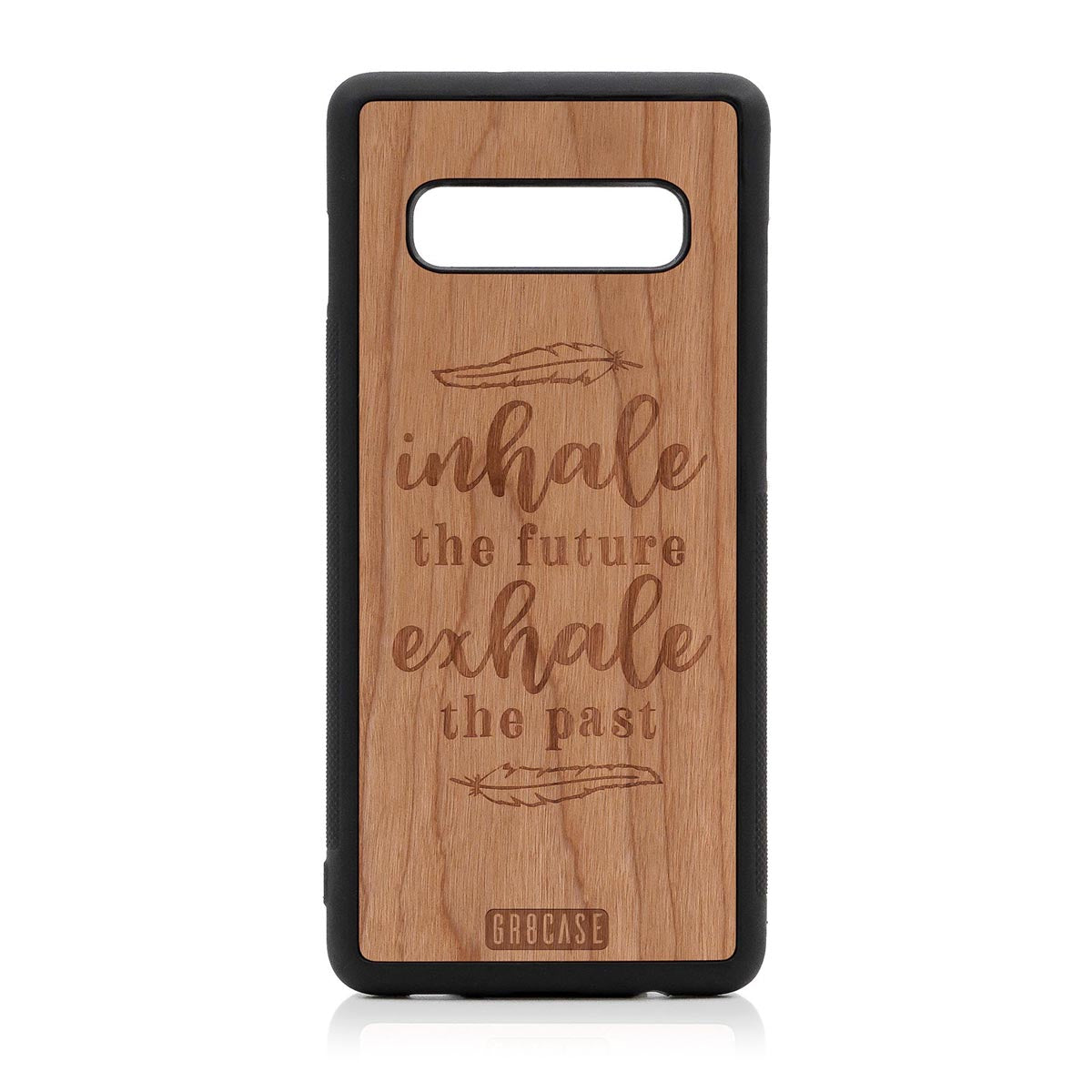 Inhale The Future Exhale The Past Design Wood Case Samsung Galaxy S10 Plus by GR8CASE
