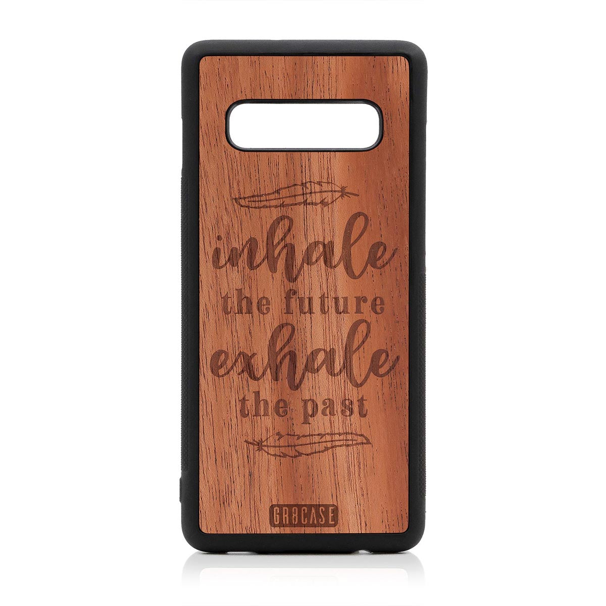 Inhale The Future Exhale The Past Design Wood Case Samsung Galaxy S10 Plus by GR8CASE