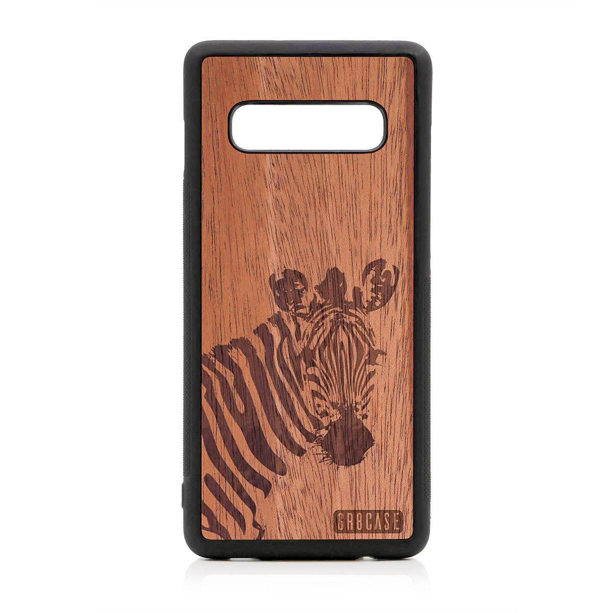 Lookout Zebra Design Wood Case For Samsung Galaxy S10 Plus