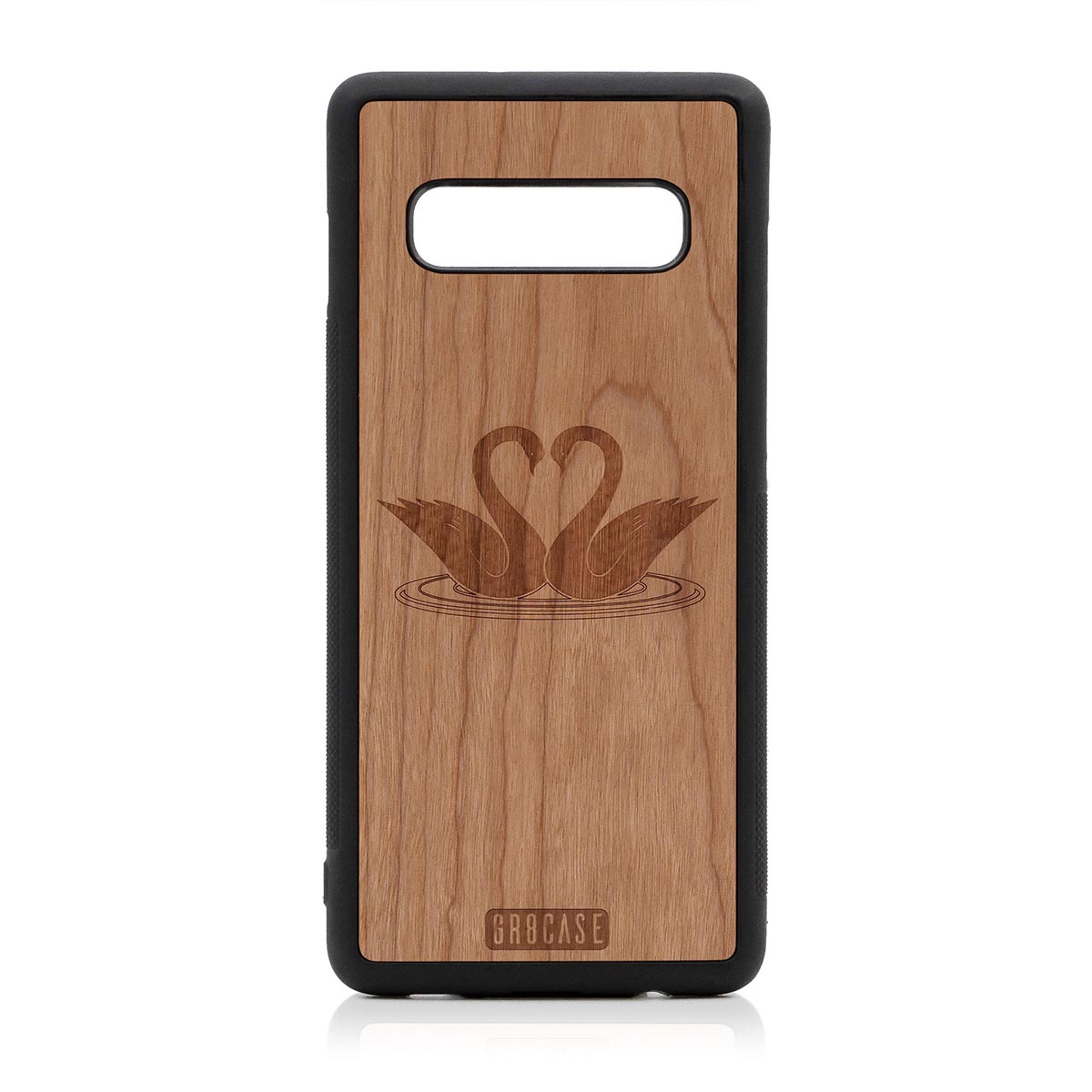 Swans Design Wood Case Samsung Galaxy S10 Plus