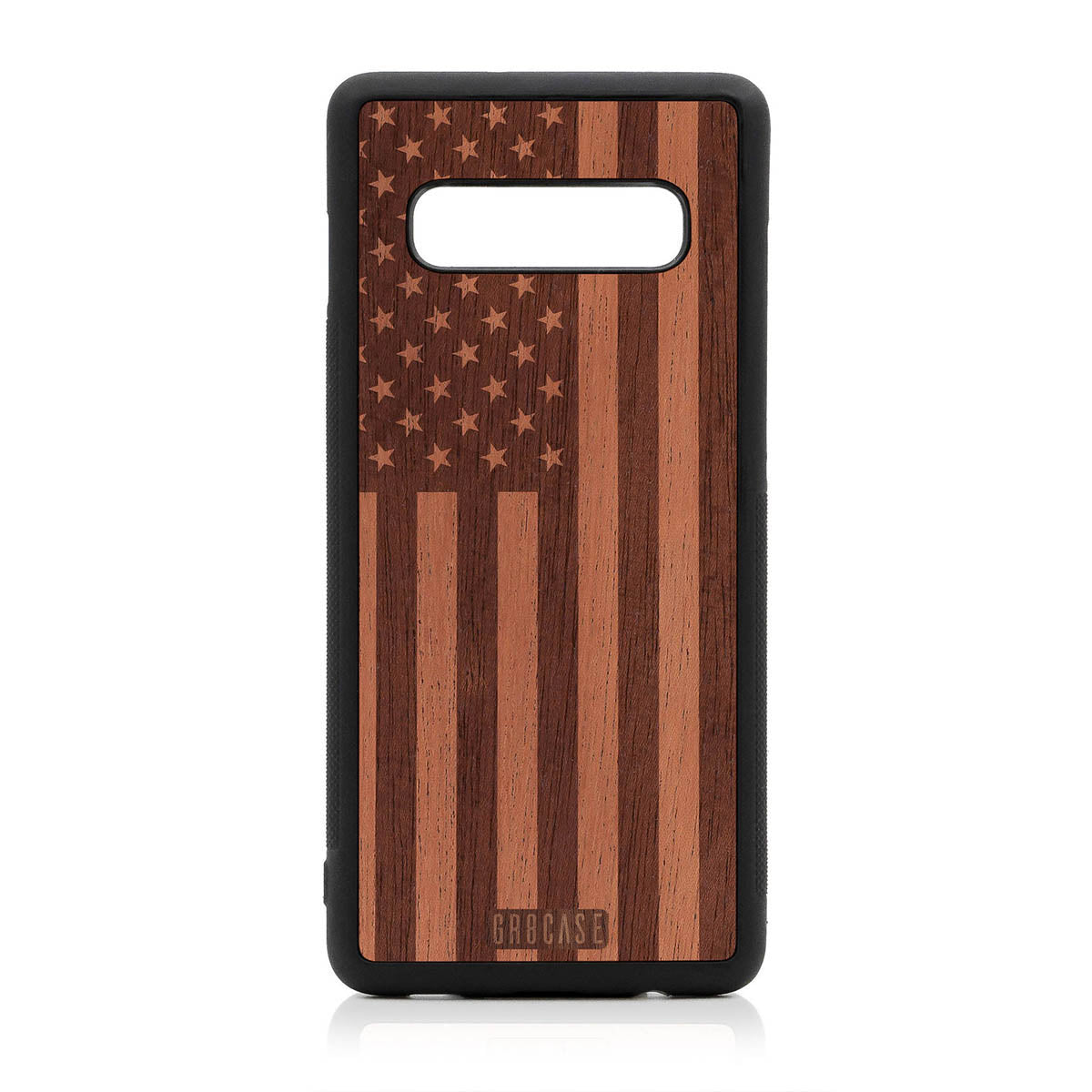 USA Flag Design Wood Case Samsung Galaxy S10 Plus