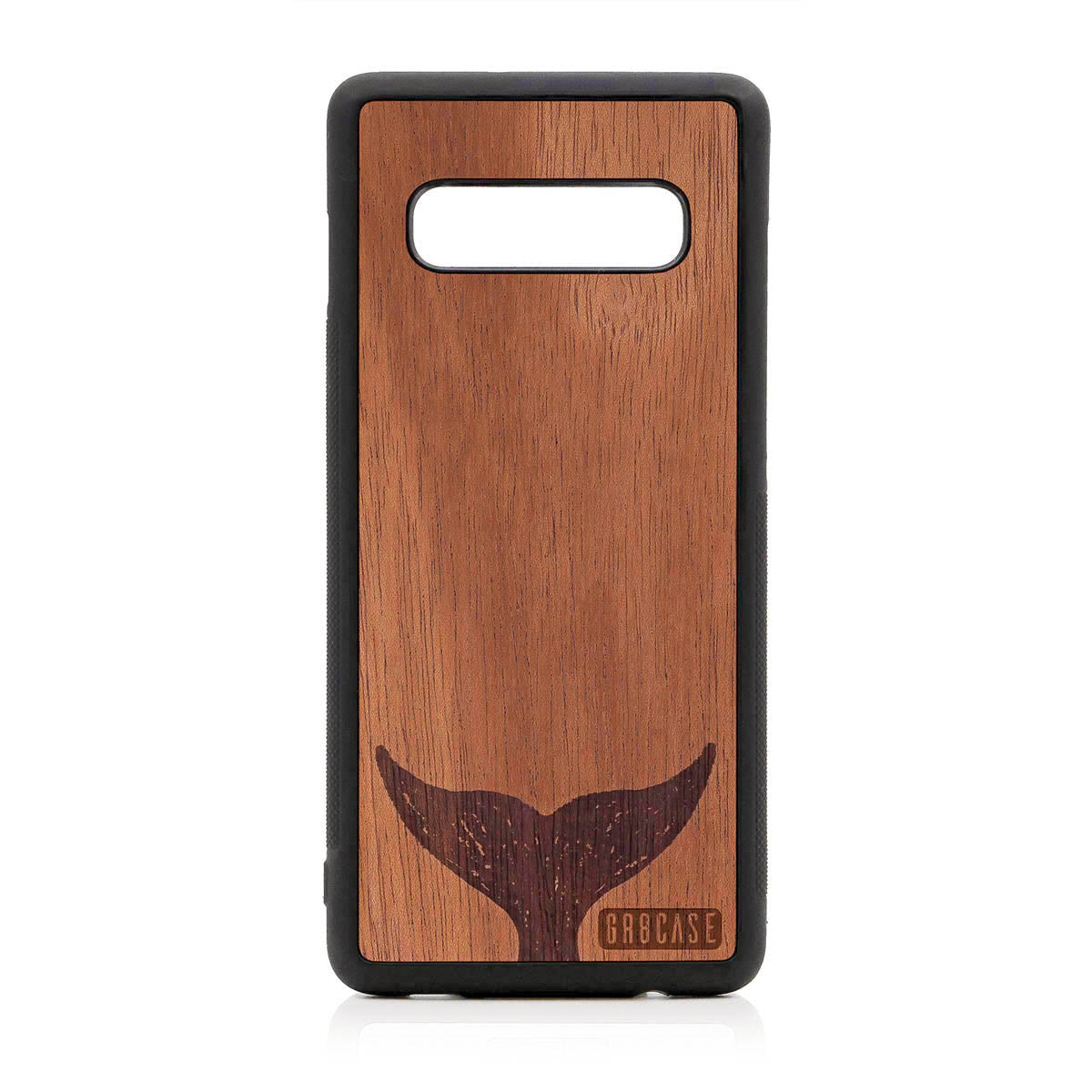 Whale Tail Design Wood Case For Samsung Galaxy S10 Plus