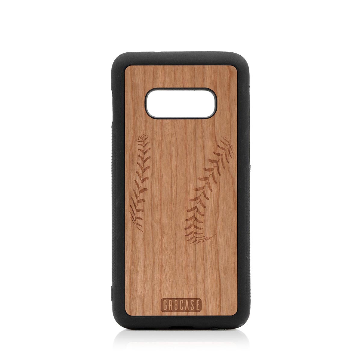 Baseball Stitches Design Wood Case For Samsung Galaxy S10E by GR8CASE