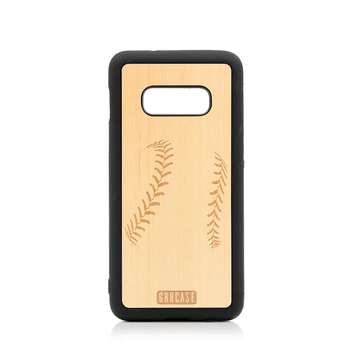 Baseball Stitches Design Wood Case For Samsung Galaxy S10E by GR8CASE