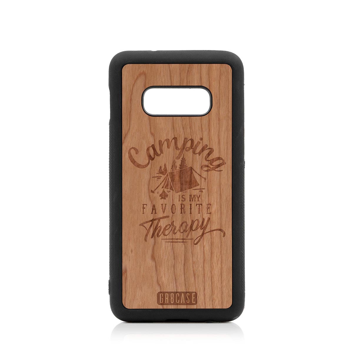 Camping Is My Favorite Therapy Design Wood Case For Samsung Galaxy S10E by GR8CASE