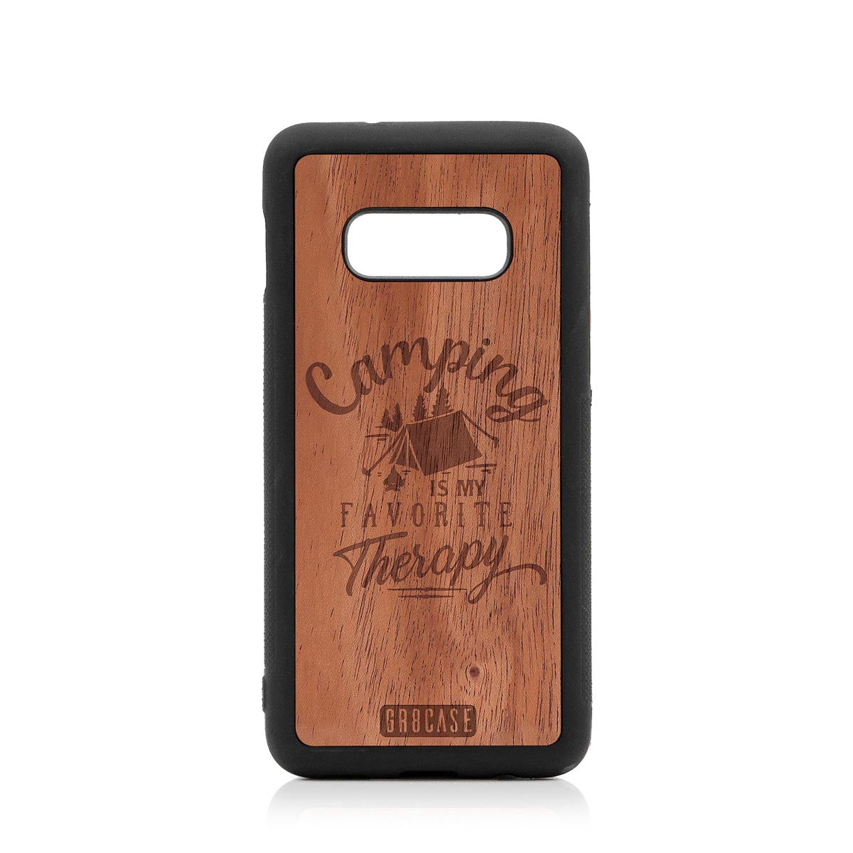 Camping Is My Favorite Therapy Design Wood Case For Samsung Galaxy S10E by GR8CASE