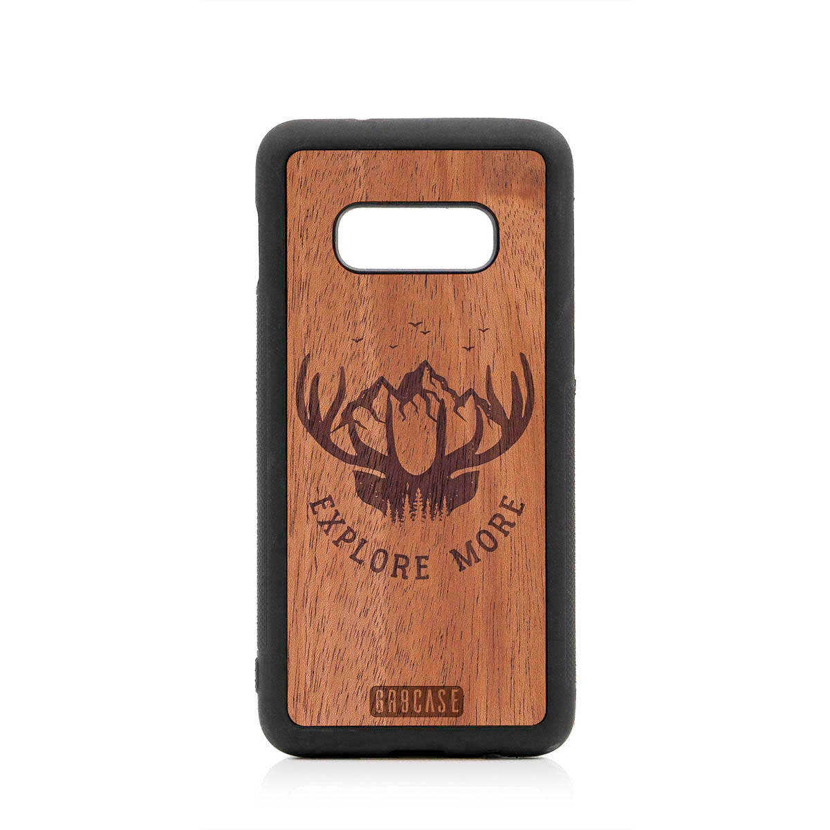 Explore More (Forest, Mountains & Antlers) Design Wood Case For Samsung Galaxy S10E by GR8CASE