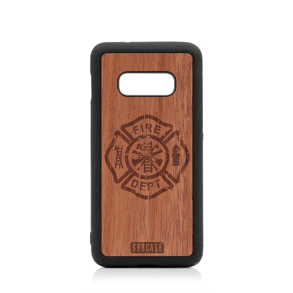 Fire Department Design Wood Case Samsung Galaxy S10E by GR8CASE