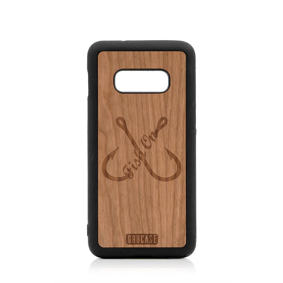 Fish On (Fish Hooks) Design Wood Case For Samsung Galaxy S10E by GR8CASE