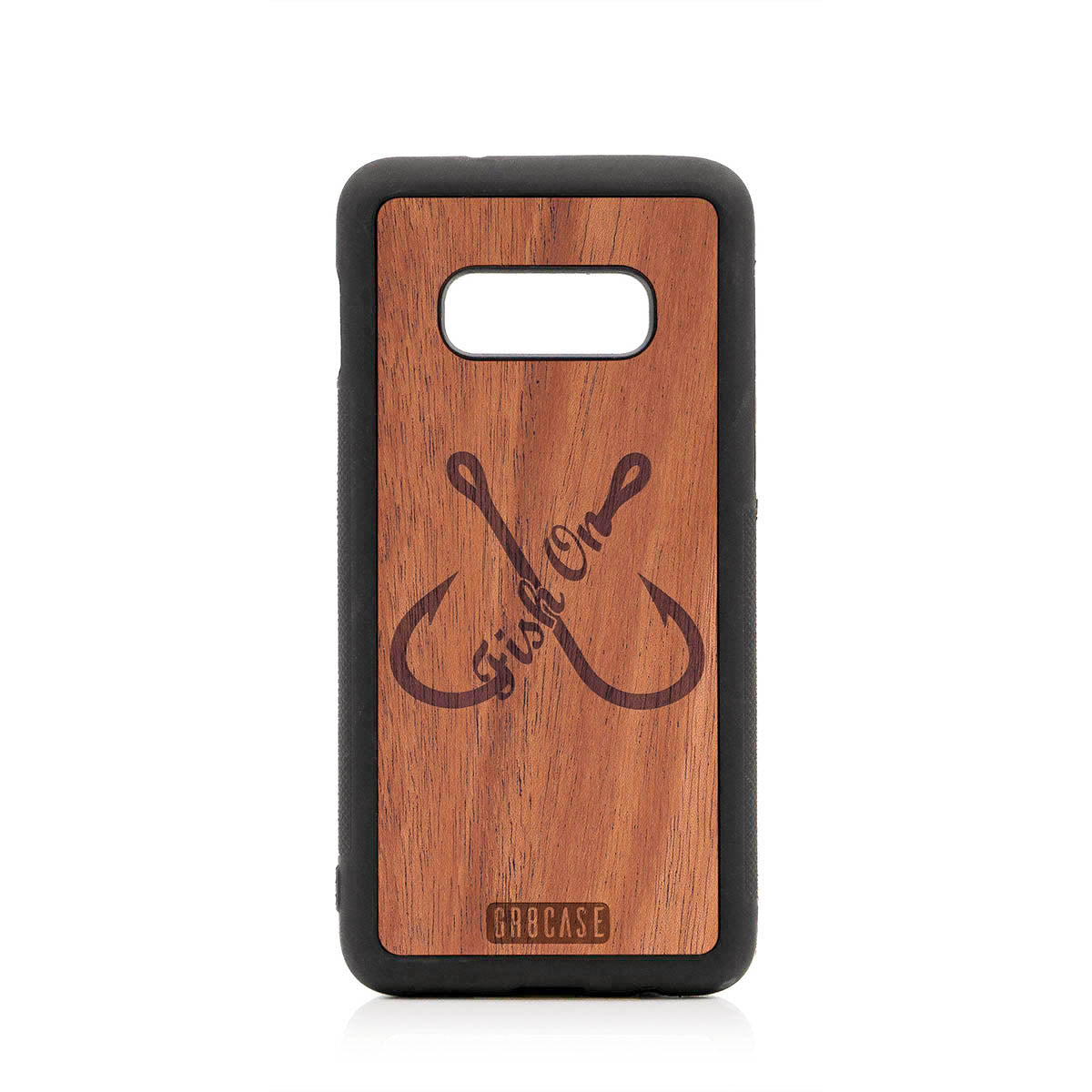 Fish On (Fish Hooks) Design Wood Case For Samsung Galaxy S10 by GR8CASE