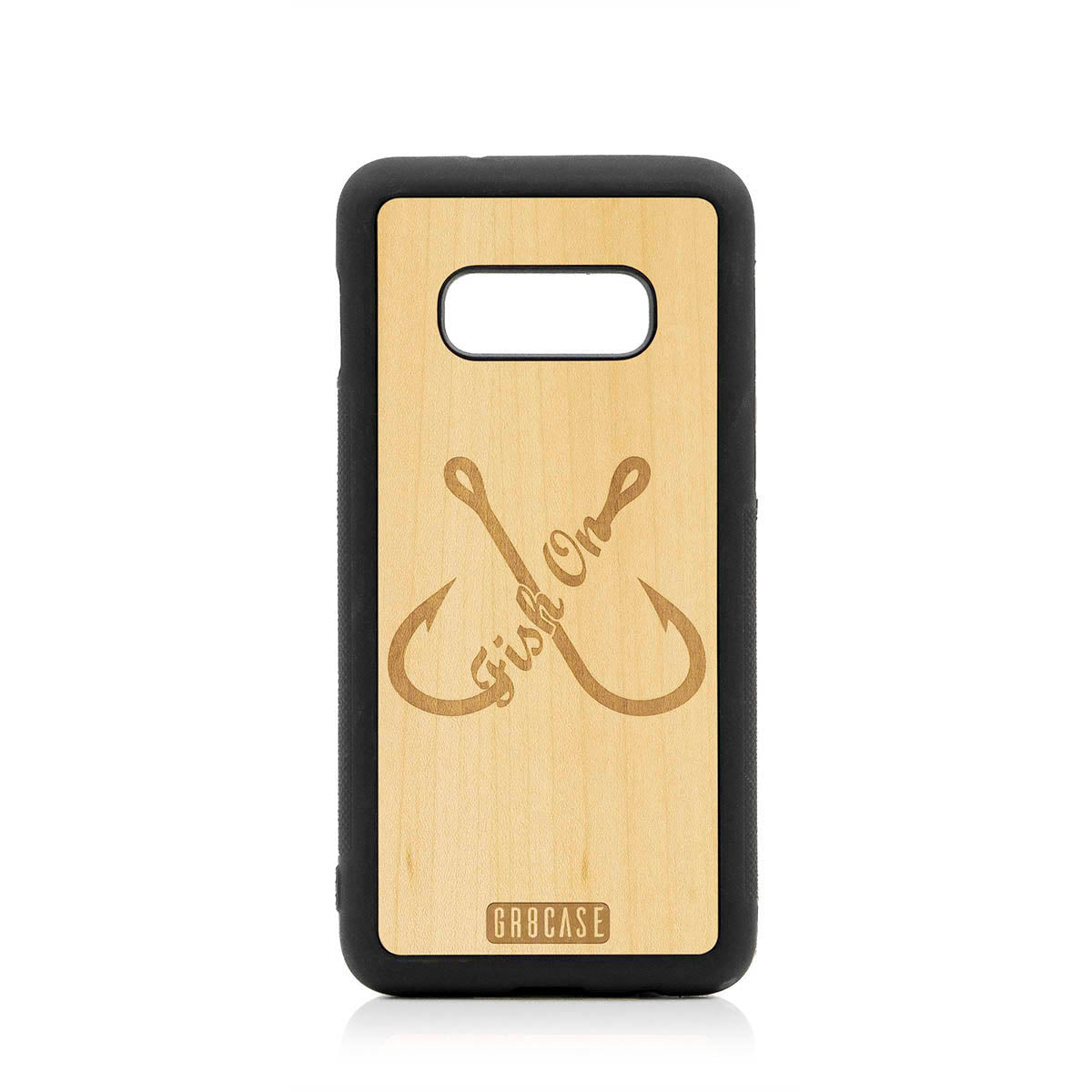 Fish On (Fish Hooks) Design Wood Case For Samsung Galaxy S10E by GR8CASE