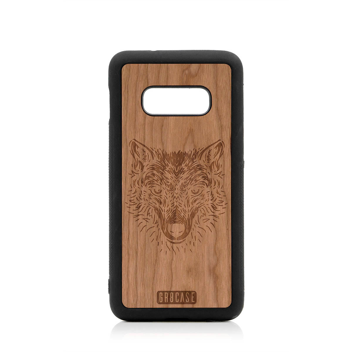 Furry Wolf Design Wood Case For Samsung Galaxy S10E