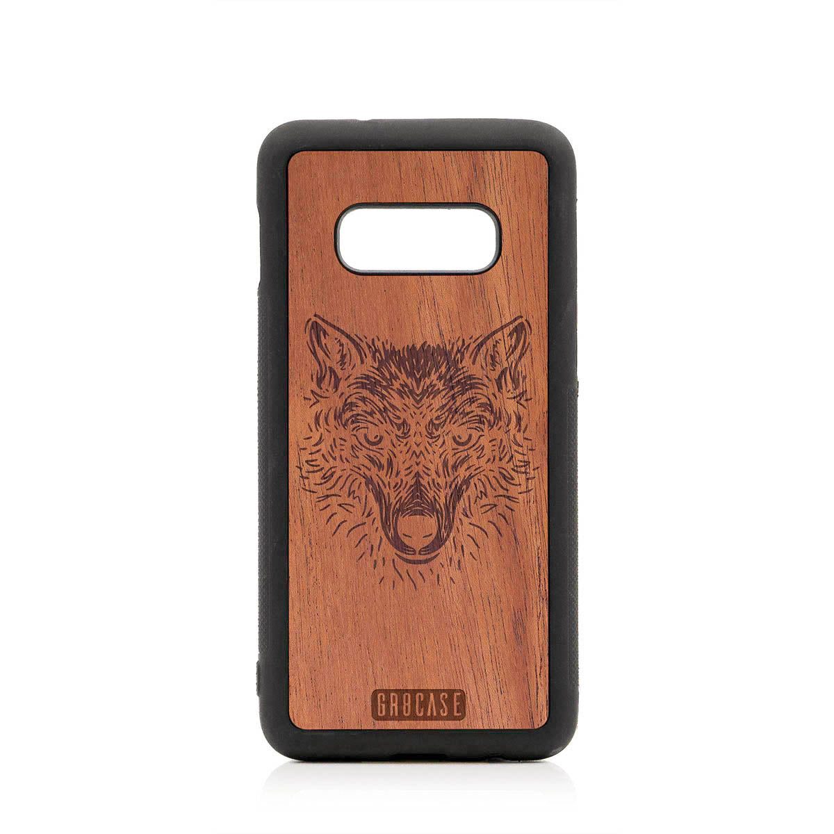 Furry Wolf Design Wood Case For Samsung Galaxy S10E