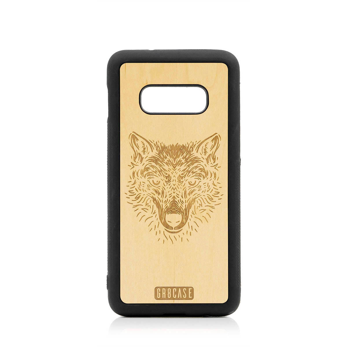 Furry Wolf Design Wood Case For Samsung Galaxy S10E
