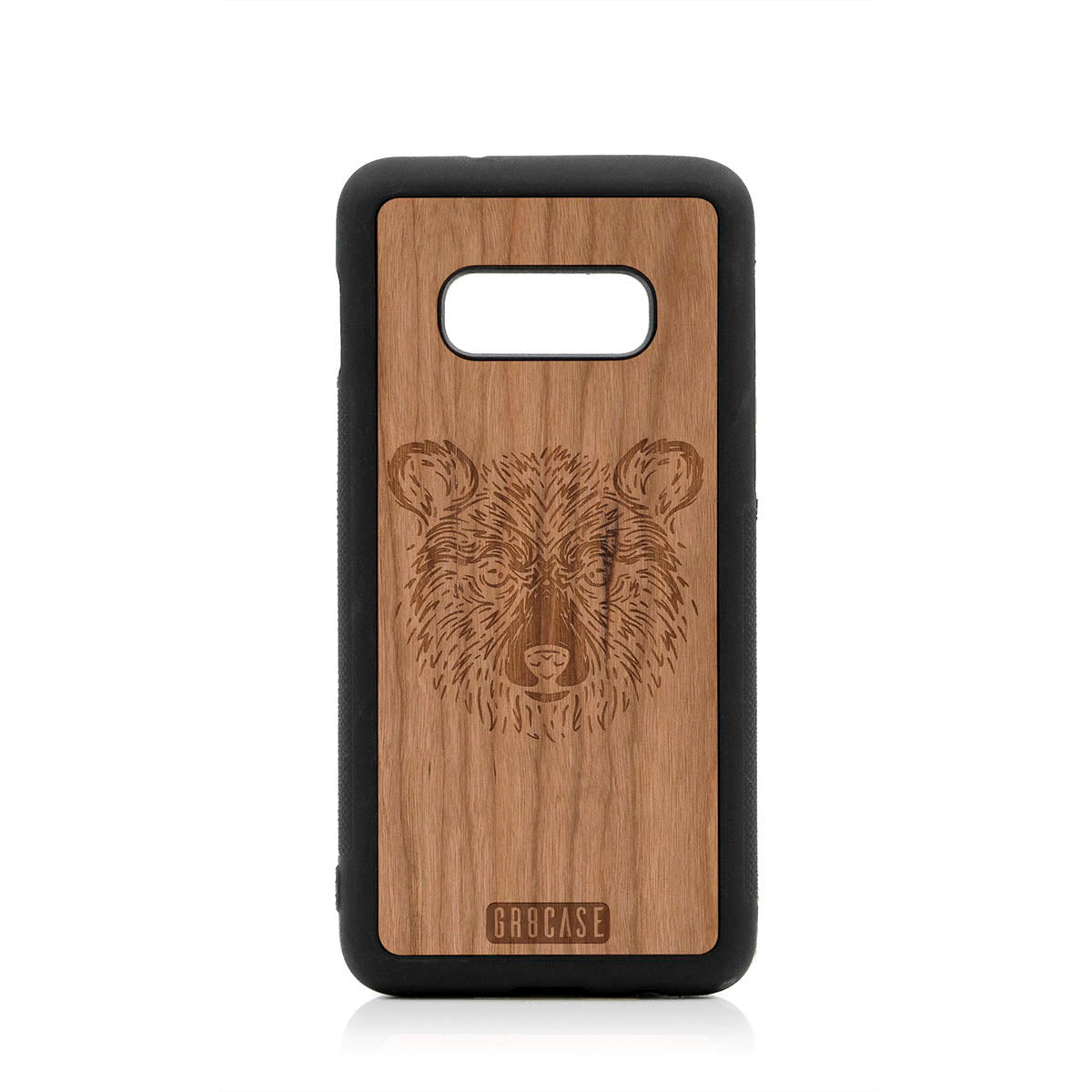 Furry Bear Design Wood Case For Samsung Galaxy S10E