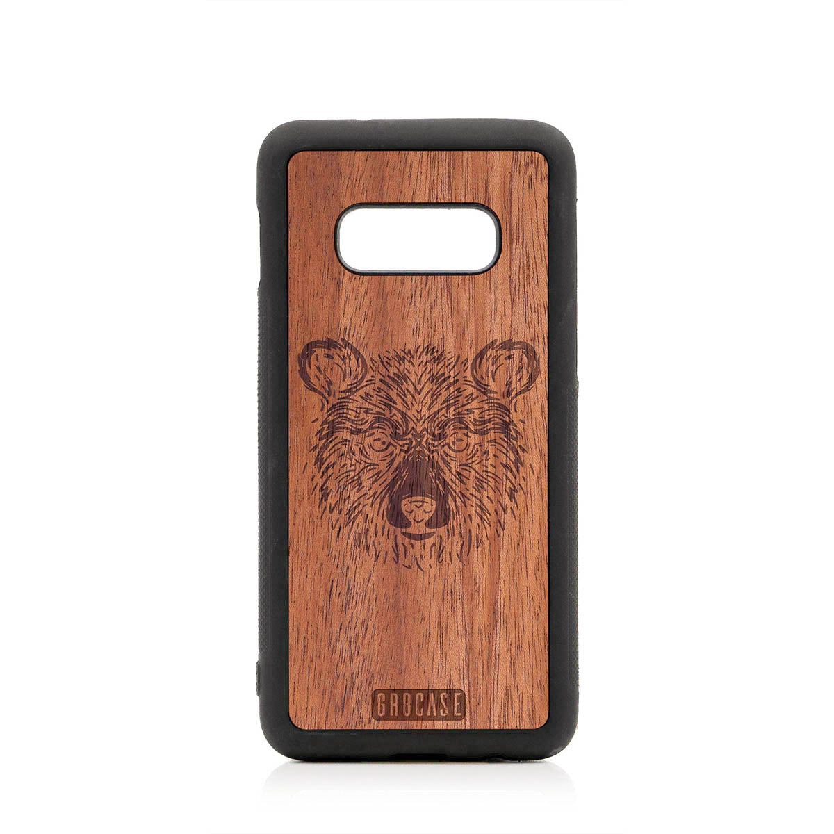 Furry Bear Design Wood Case For Samsung Galaxy S10E