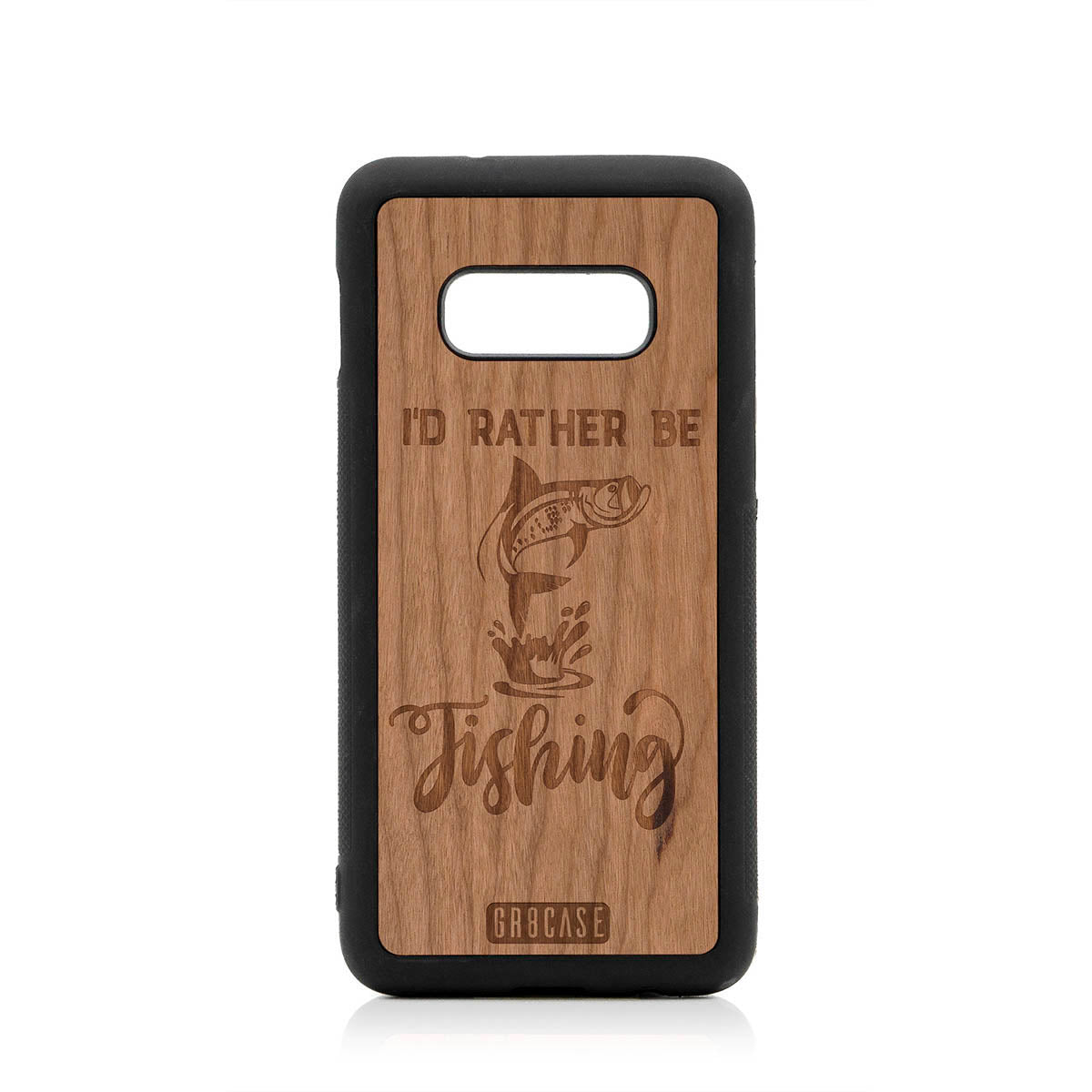 I&#39;D Rather Be Fishing Design Wood Case For Samsung Galaxy S10E