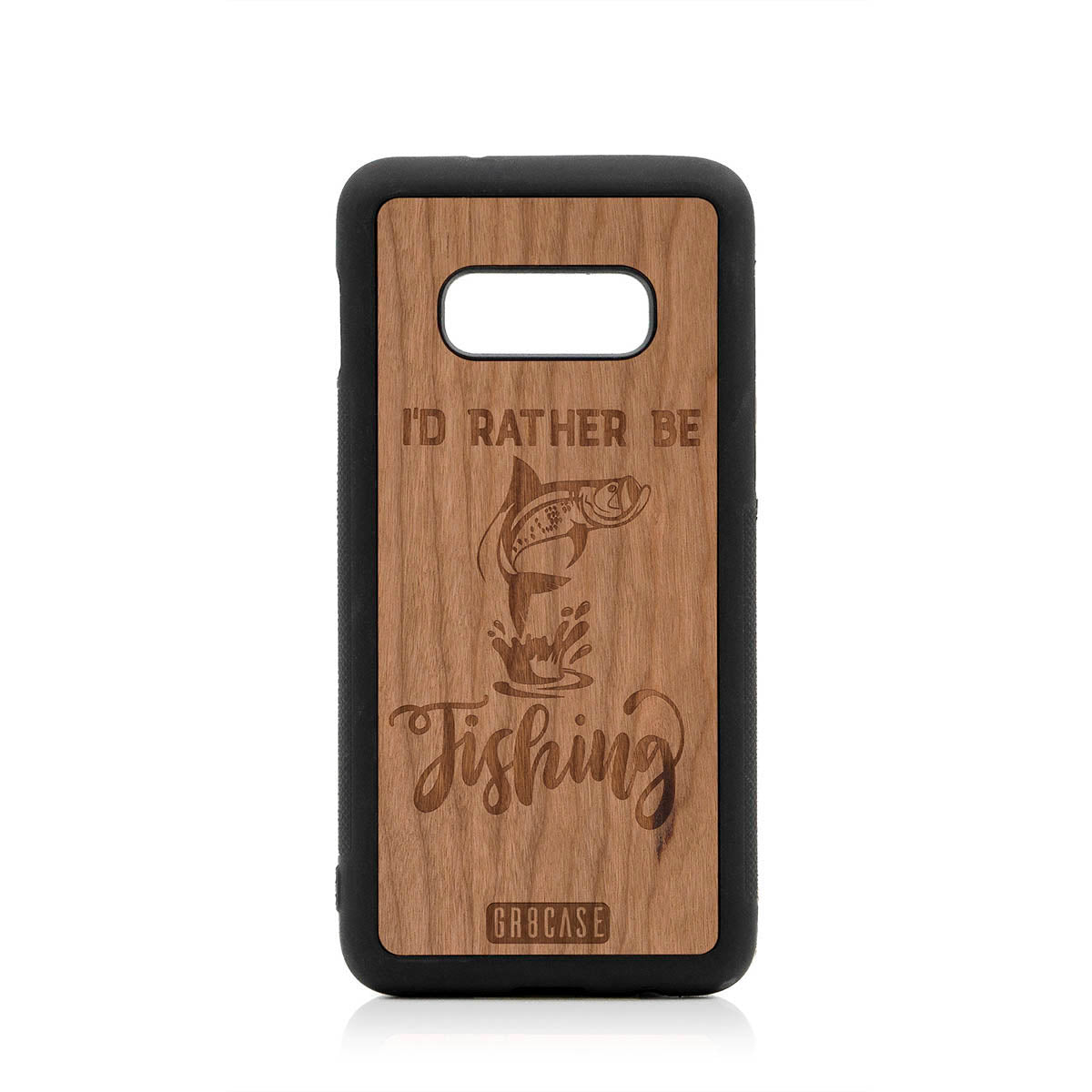 I'D Rather Be Fishing Design Wood Case For Samsung Galaxy S10E
