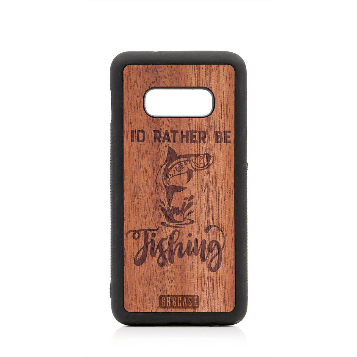 I&#39;D Rather Be Fishing Design Wood Case For Samsung Galaxy S10E