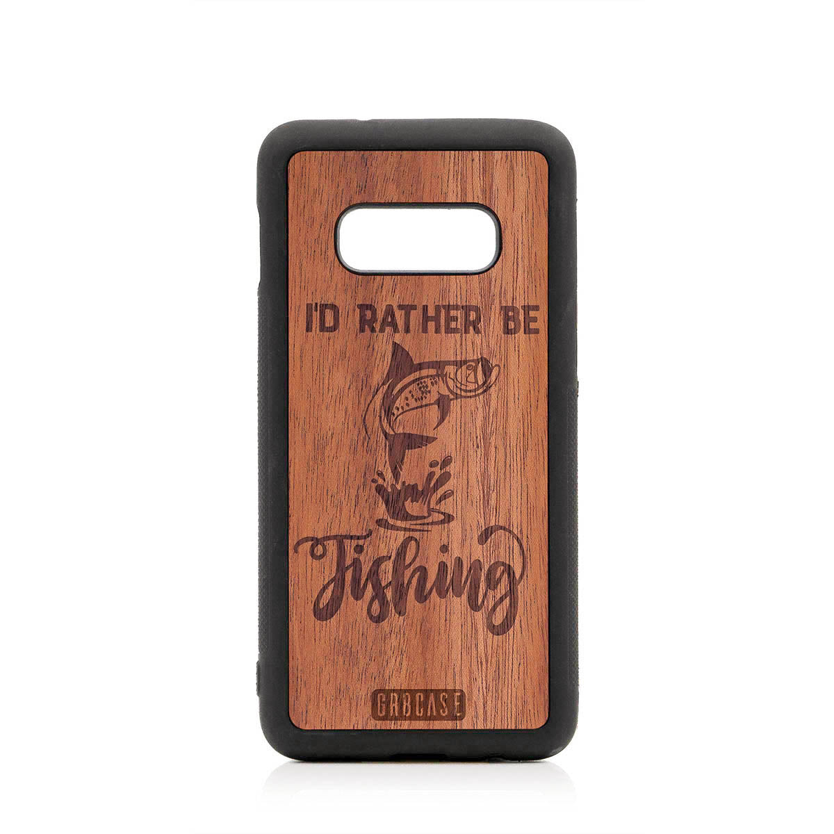 I'D Rather Be Fishing Design Wood Case For Samsung Galaxy S10E