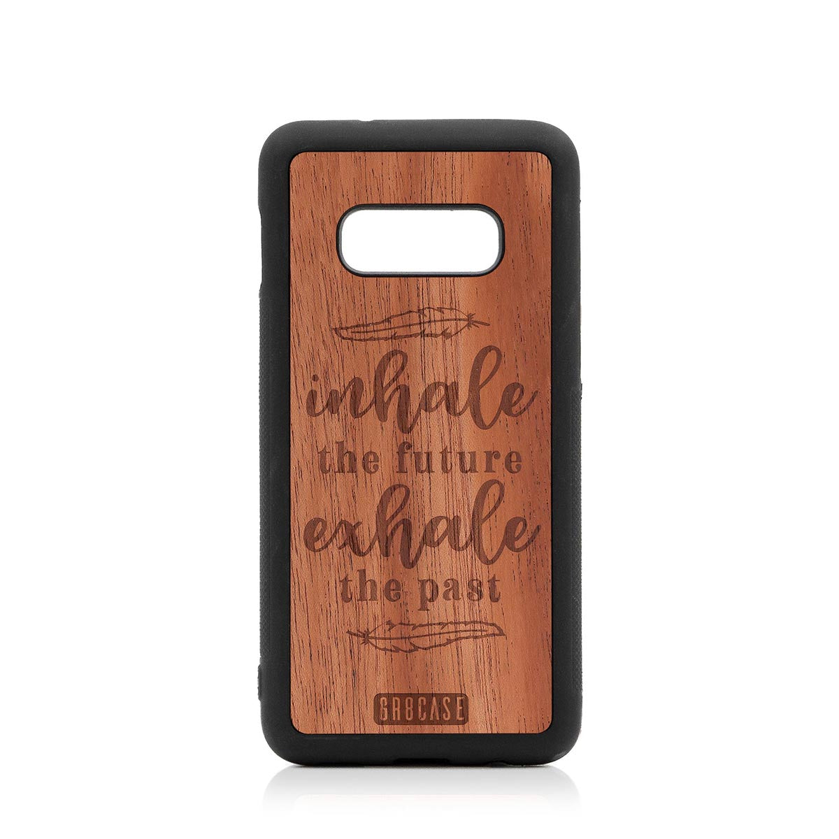 Inhale The Future Exhale The Past Design Wood Case Samsung Galaxy S10E by GR8CASE