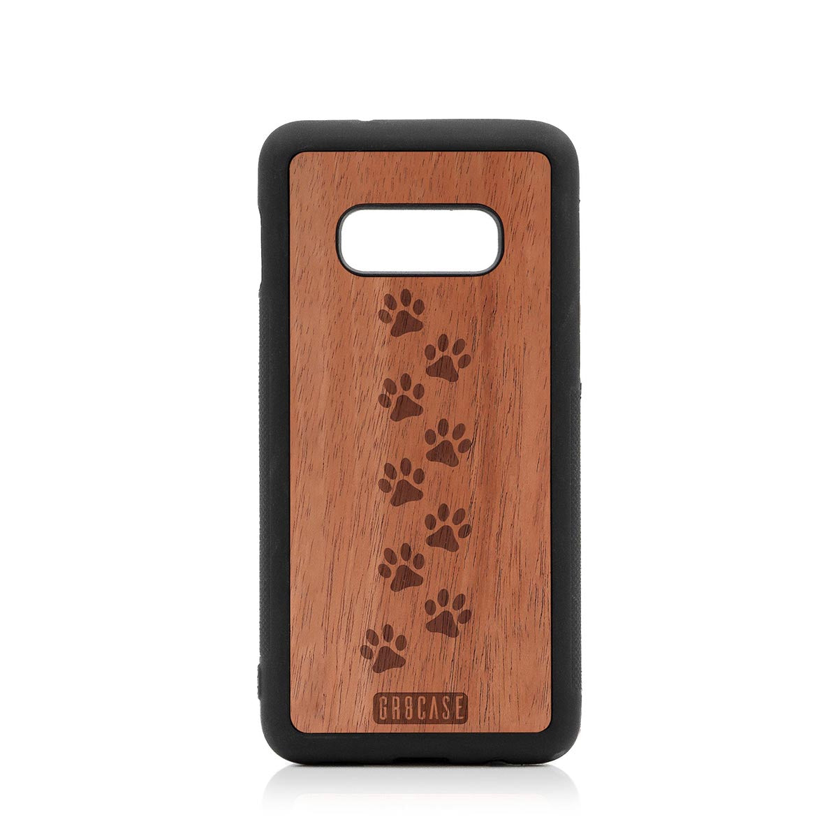 Paw Prints Design Wood Case Samsung Galaxy S10E by GR8CASE