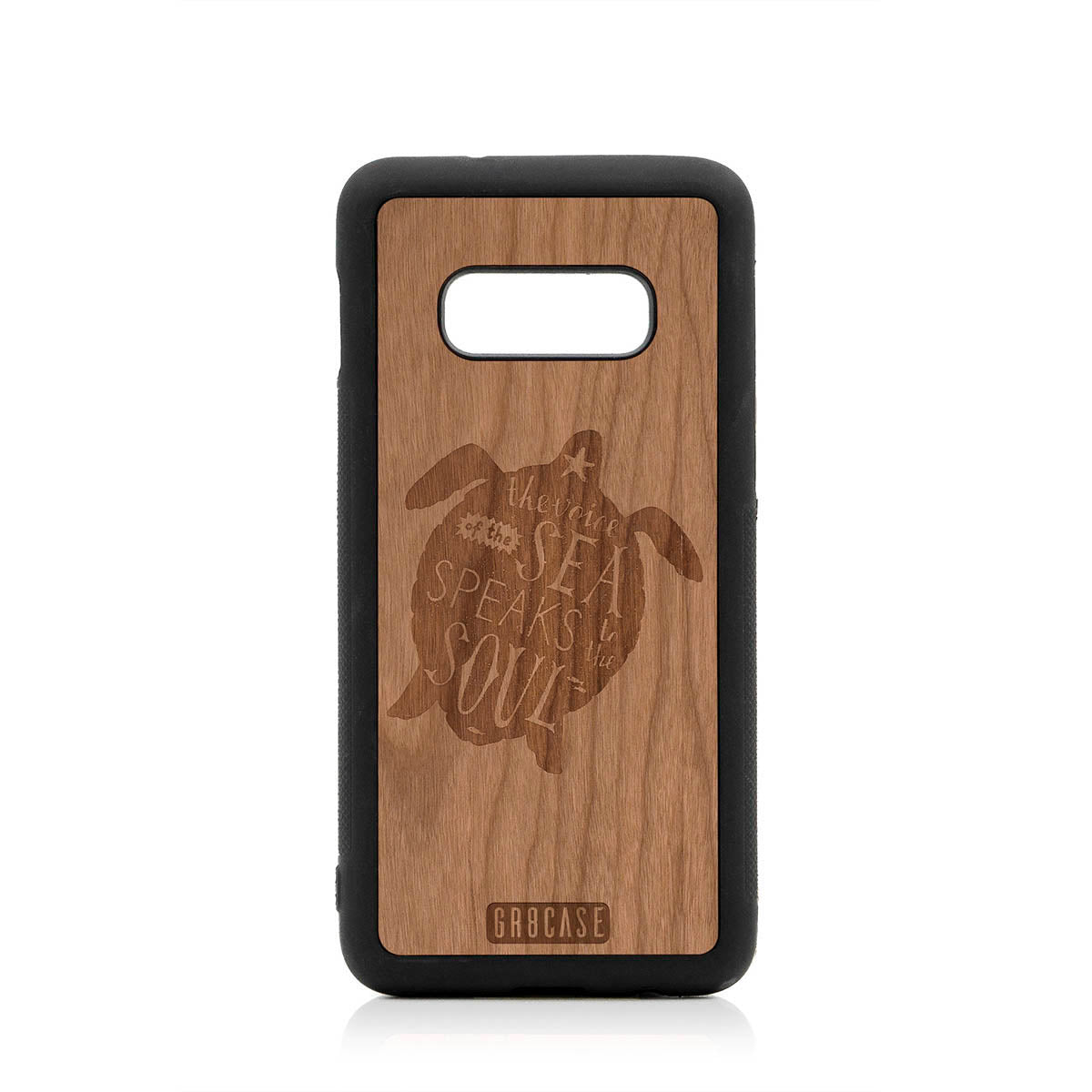 The Voice Of The Sea Speaks To The Soul (Turtle) Design Wood Case For Samsung Galaxy S10E