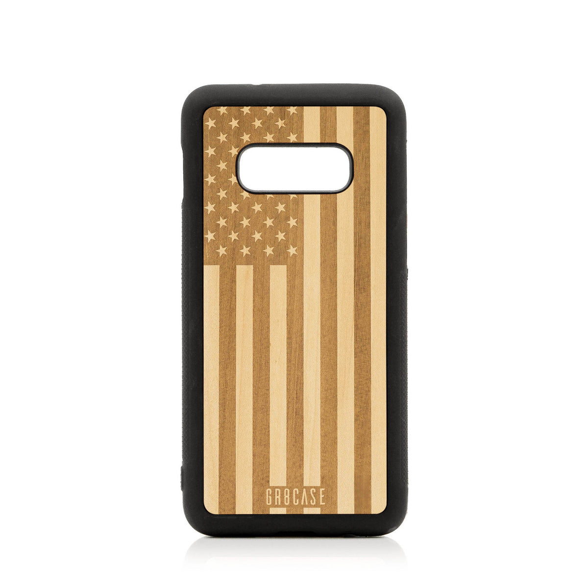 USA Flag Design Wood Case Samsung Galaxy S10E
